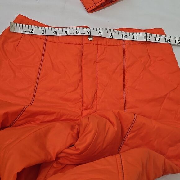 Inssbruck Vintage, Bright Orange Quilted  ski Jacket and Pants Set S - Picture 6 of 13